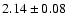 $2.14\pm0.08$
