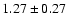 $1.27\pm0.27 $