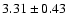 $3.31\pm0.43$