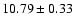 $10.79\pm0.33$