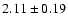 $2.11\pm0.19$