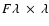$F\lambda~ \times~ \lambda$