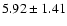 $5.92\pm1.41 $