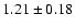 $1.21\pm0.18$