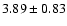 $3.89\pm0.83$