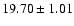 $19.70\pm1.01 $