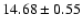$14.68\pm0.55$