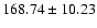 $168.74\pm10.23$