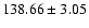 $138.66\pm3.05 $