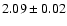 $2.09\pm0.02$