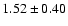 $1.52\pm0.40$