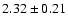 $2.32\pm0.21$