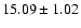 $15.09\pm1.02$