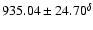 $935.04\pm24.70^{\delta}$