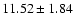 $11.52\pm1.84$