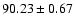 $90.23\pm0.67$