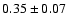 $0.35\pm0.07$