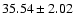 $35.54\pm2.02$