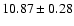 $10.87\pm0.28 $