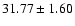 $31.77\pm1.60$