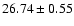 $26.74\pm0.55 $