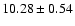 $10.28\pm0.54 $