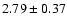 $2.79\pm0.37 $