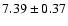 $7.39\pm0.37$