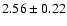 $2.56\pm0.22$