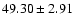 $49.30\pm2.91 $