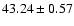 $43.24\pm0.57$