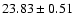 $23.83\pm0.51 $