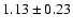$1.13\pm0.23$