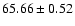 $65.66\pm0.52$