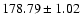 $178.79\pm1.02$
