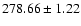 $278.66\pm1.22$