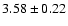 $3.58\pm0.22$
