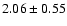 $2.06\pm0.55$