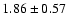 $1.86\pm0.57 $