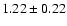 $1.22\pm0.22$