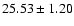 $25.53\pm1.20$
