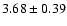 $3.68\pm0.39$