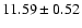 $11.59\pm0.52$