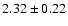 $2.32\pm0.22$