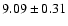 $9.09\pm0.31$