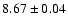 $8.67\pm0.04$