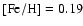$[{\rm Fe/H}] = 0.19$