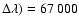 $\Delta \lambda) = 67~000$