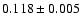 $0.118 \pm 0.005$
