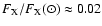 $F_{\rm X}/F_{\rm X}(\odot) \approx 0.02$